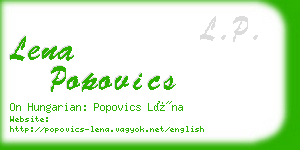 lena popovics business card
